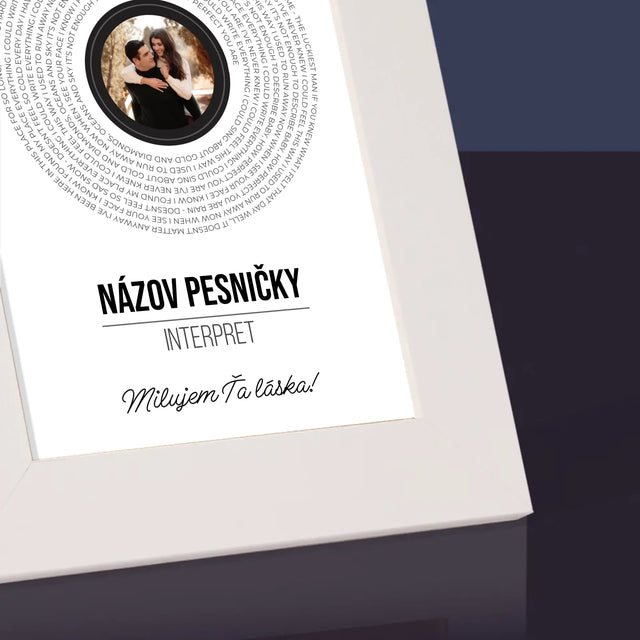 Fotografia A Podpis: Text Piesničky Na Cd-Čku - Rámček Na Fotografiu (Vertikálne)