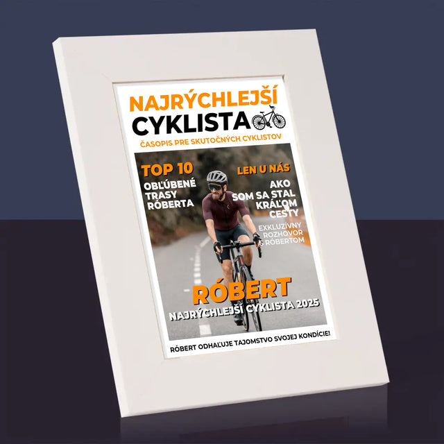Obálka Časopisu: Najrýchlejší Cyklista - Rámček Na Fotografiu (Vertikálne)