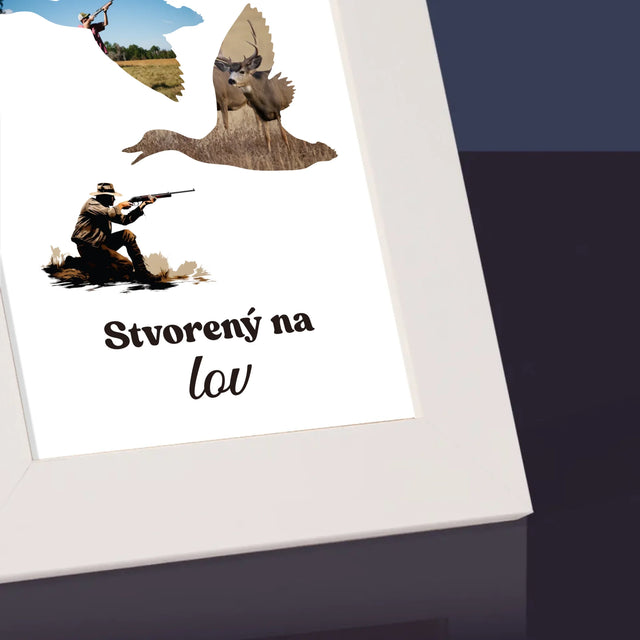 Tvar Z Fotografií: Stvorený Na Lov - Rámček Na Fotografiu (Vertikálne)
