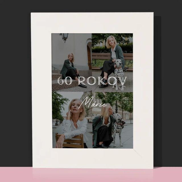 Fotokoláž: 60 Rokov Klasický - Rámček Na Fotografiu (Vertikálne)