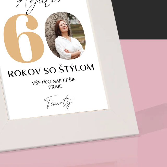 Fotografia A Podpis: 60 Rokov So Štýlom - Rámček Na Fotografiu (Vertikálne)