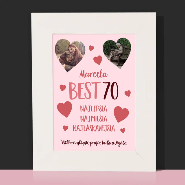 Fotokoláž: Best 70 - Rámček Na Fotografiu (Vertikálne)