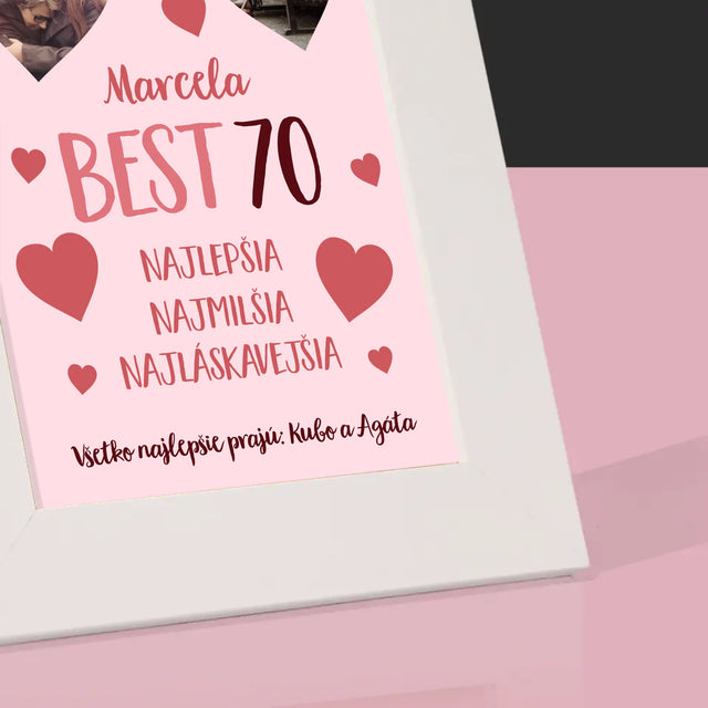 Fotokoláž: Best 70 - Rámček Na Fotografiu (Vertikálne)