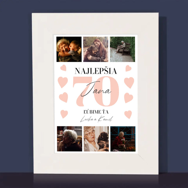 Fotokoláž: Najlepšia 70 - Rámček Na Fotografiu (Vertikálne)