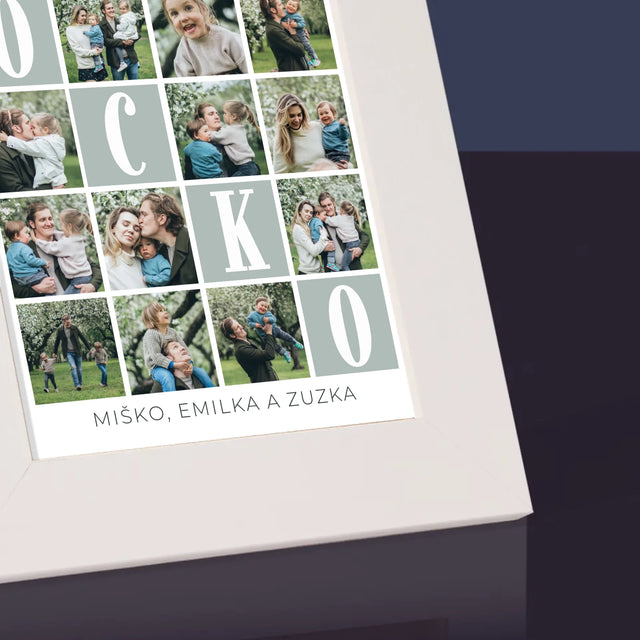 Fotokoláž: Ocko, Ľúbime Ťa Za Všetko - Rámček Na Fotografiu (Vertikálne)
