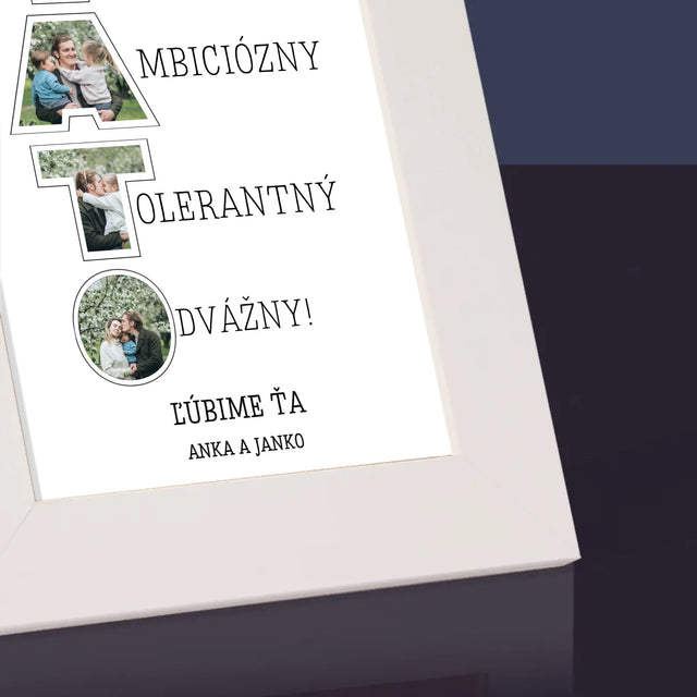 Slovo Z Fotografií: Prečo Ľúbim Ocka - Rámček Na Fotografiu (Vertikálne)