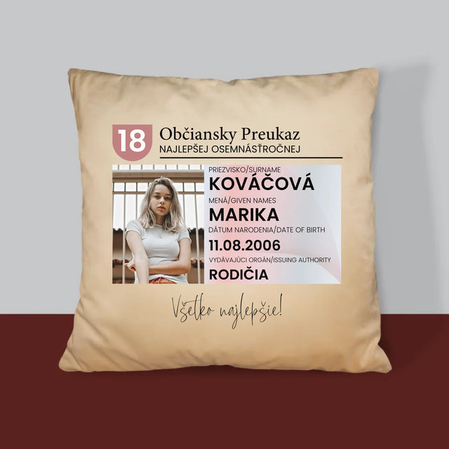 Fotografia A Podpis: Občiansky Preukaz - Vankúš