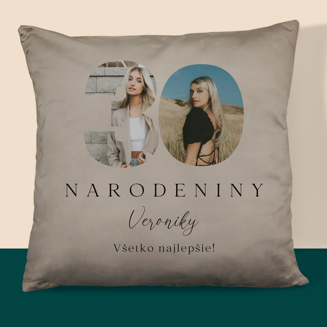 Slovo Z Fotografií: 30. Narodeniny Podpis - Vankúš