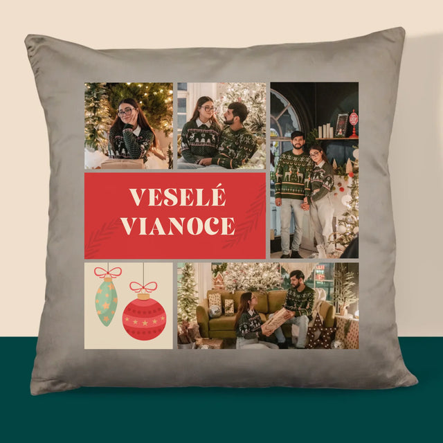 Fotokoláž: Vianočné Fotografie - Vankúš