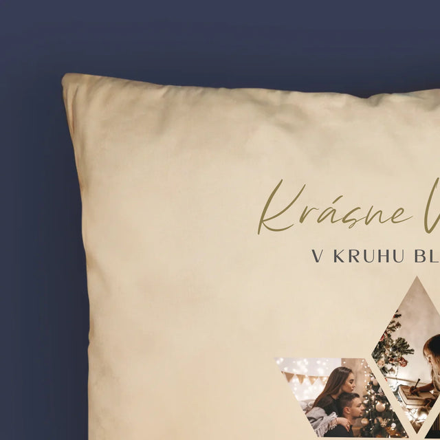 Fotokoláž: Krásne Vianoce Hviezda - Vankúš