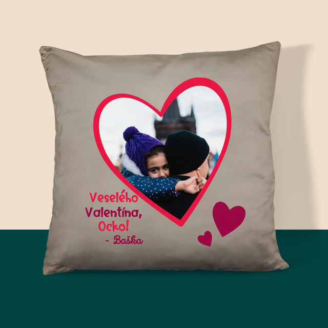 Fotografia A Podpis: Valentínka Pre Ocka - Vankúš