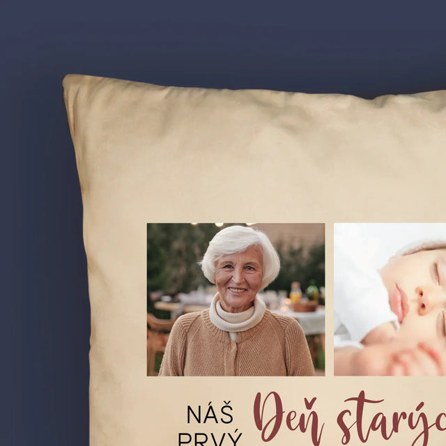 Fotokoláž: Prvý Deň Starých Rodičov - Babka - Vankúš