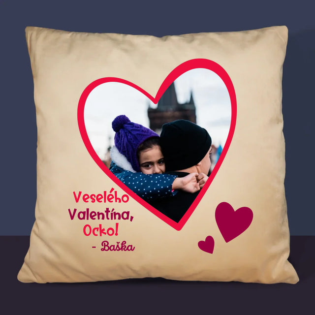 Fotografia A Podpis: Valentínka Pre Ocka - Vankúš