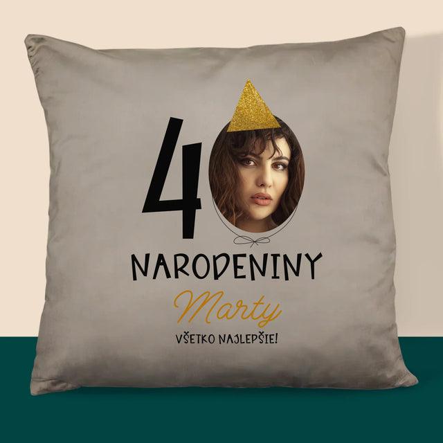 Fotografia A Podpis: 40. Narodeniny Čiapka - Vankúš