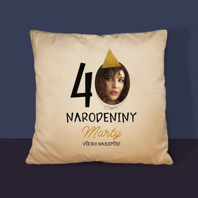 Fotografia A Podpis: 40. Narodeniny Čiapka - Vankúš