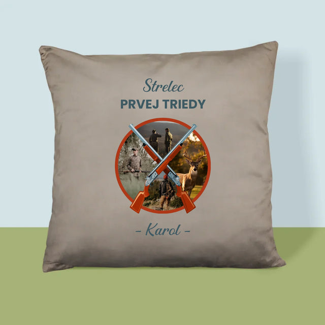 Fotokoláž: Strelec Prvej Triedy - Vankúš