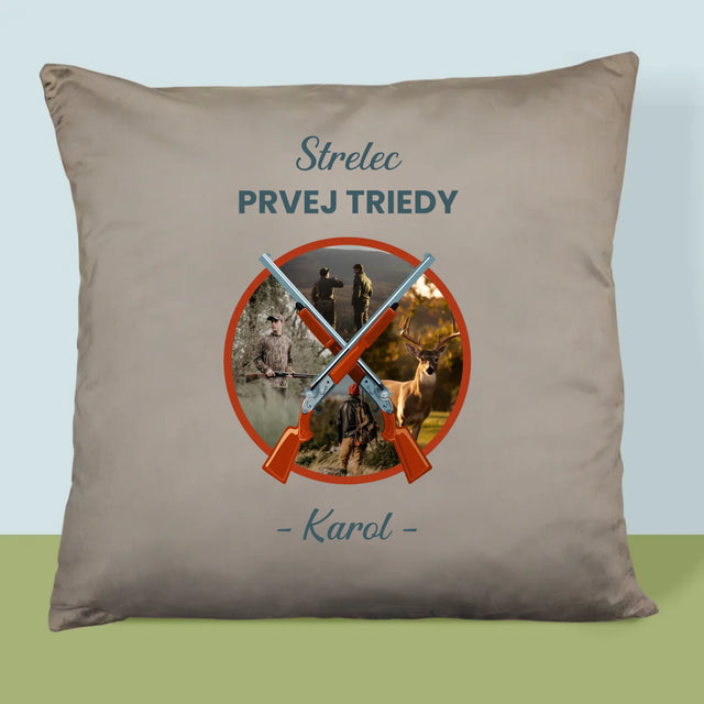 Fotokoláž: Strelec Prvej Triedy - Vankúš