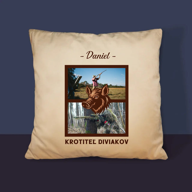 Fotokoláž: Krotiteľ Diviakov - Vankúš