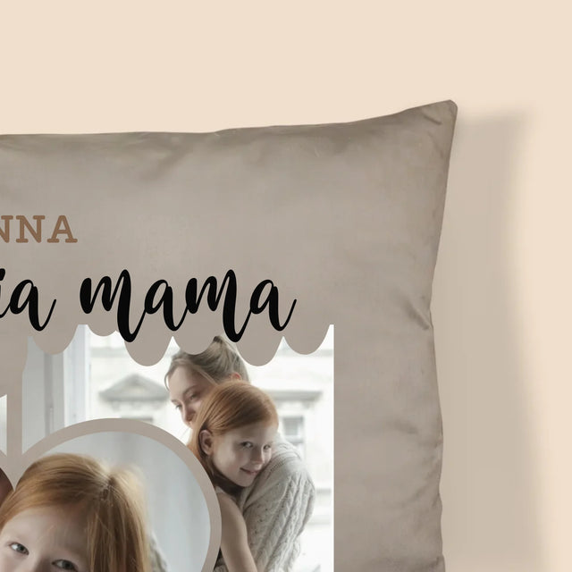 Fotokoláž: Najlepšia Mama Srdce - Vankúš