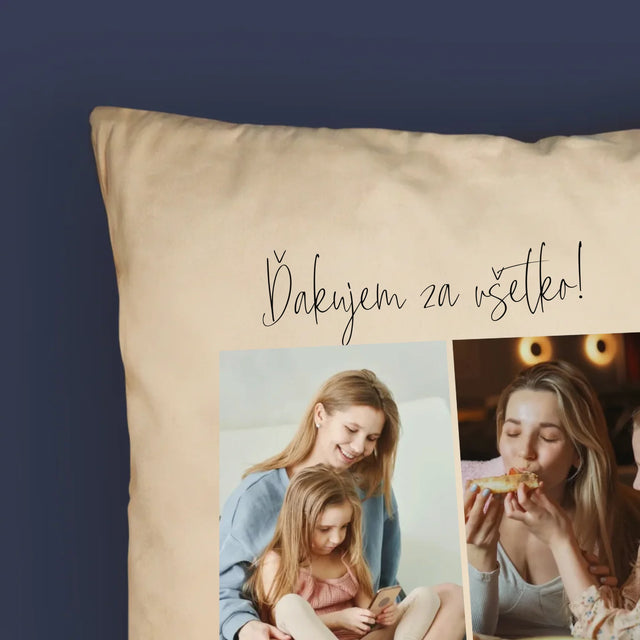 Fotokoláž: Mami, Ďakujem Ti Za Všetko - Vankúš