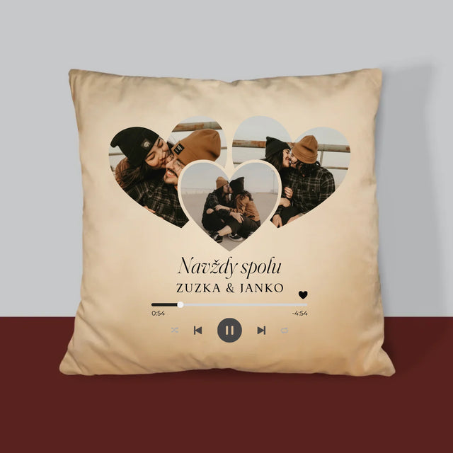 Fotokoláž: Spotify Srdcia - Vankúš