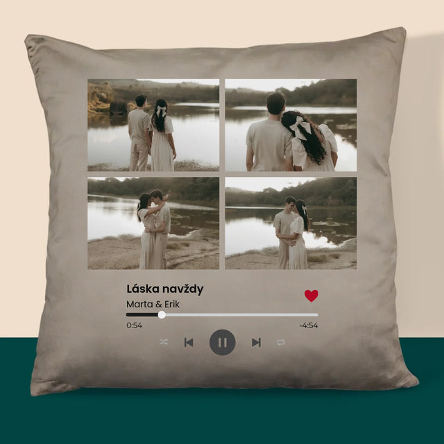 Fotokoláž: Spotify 4 Fotografia - Vankúš