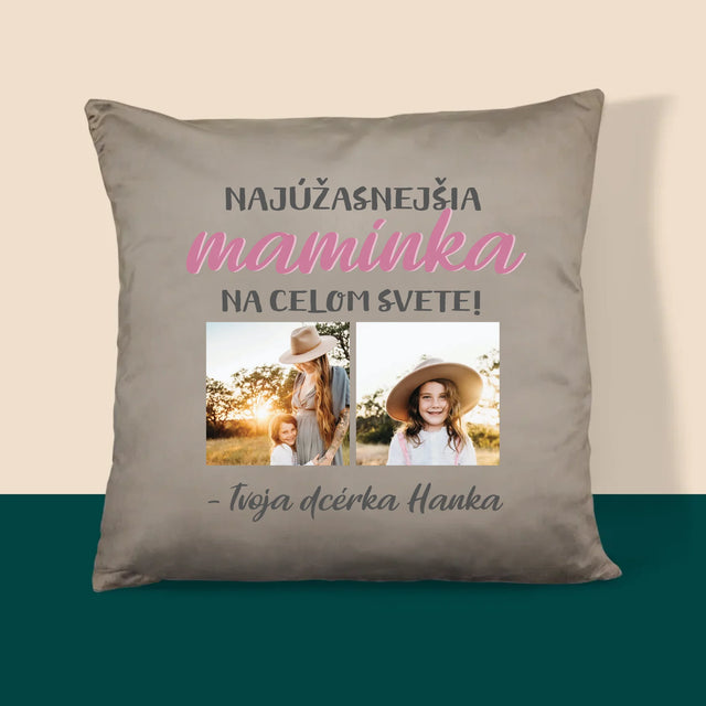 Fotokoláž: Najúžasnejšia Maminka - Vankúš