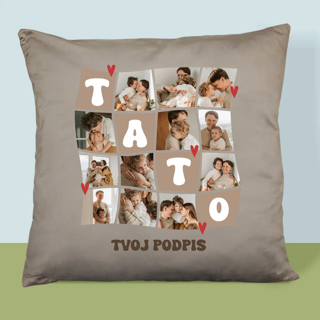 Fotokoláž: Najlepší Tato Dlaždice - Vankúš