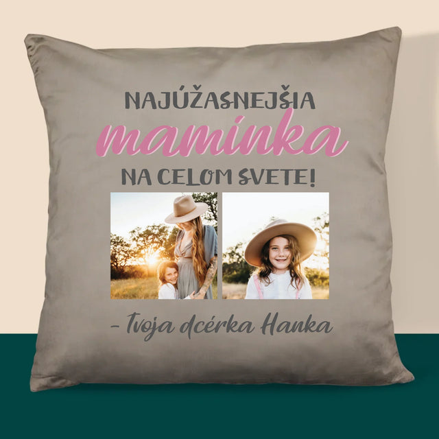 Fotokoláž: Najúžasnejšia Maminka - Vankúš