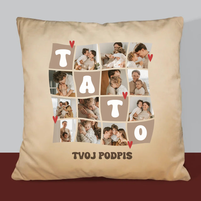 Fotokoláž: Najlepší Tato Dlaždice - Vankúš