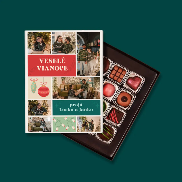 Fotokoláž: Vianočné Fotografie - Pralinky
