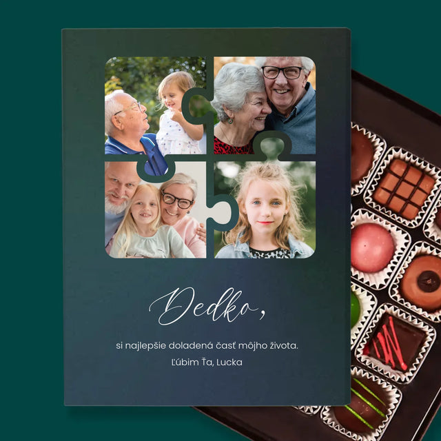 Fotokoláž: Puzzle Fotografie Pre Dedka - Pralinky