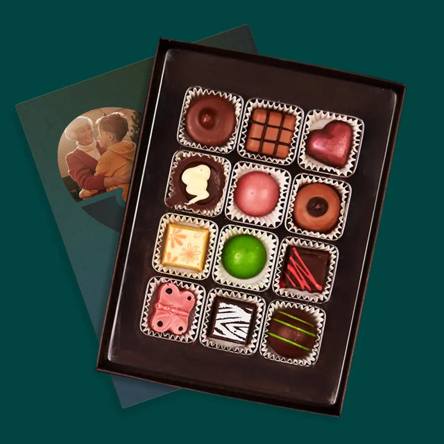 Fotokoláž: Puzzle Srdce Pre Babku - Pralinky