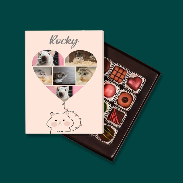 Fotokoláž: Škrečok - Pralinky