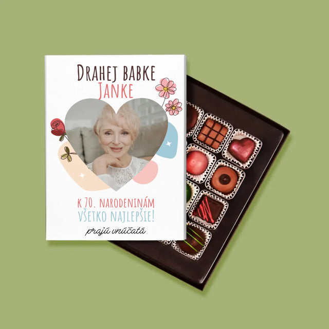 Fotografia A Podpis: Drahej Babke K Narodeninám - Pralinky