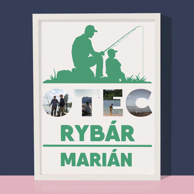 Slovo Z Fotografií: Otec Rybár - Zarámováná Tlač 30X40 (Vertikálne)