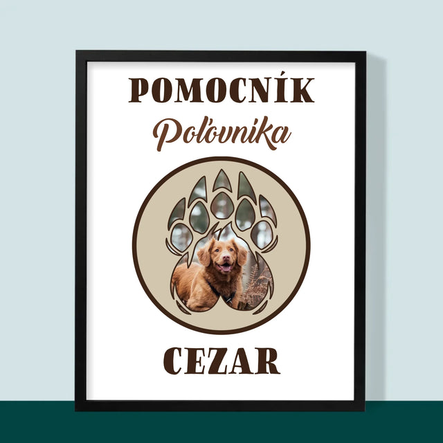 Tvar Z Fotografií: Pomocník Poľovníka - Zarámováná Tlač 30X40 (Vertikálne)