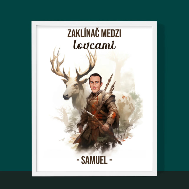Tvoja Postava: Zaklínač Medzi Lovcami - Zarámováná Tlač 30X40 (Vertikálne)