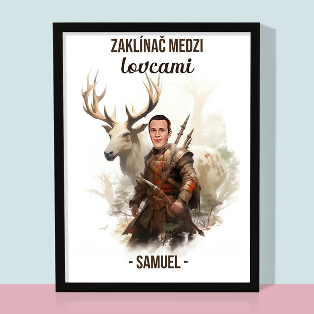 Tvoja Postava: Zaklínač Medzi Lovcami - Zarámováná Tlač 30X40 (Vertikálne)