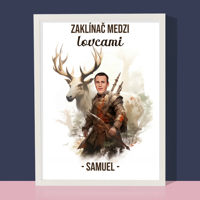 Tvoja Postava: Zaklínač Medzi Lovcami - Zarámováná Tlač 30X40 (Vertikálne)