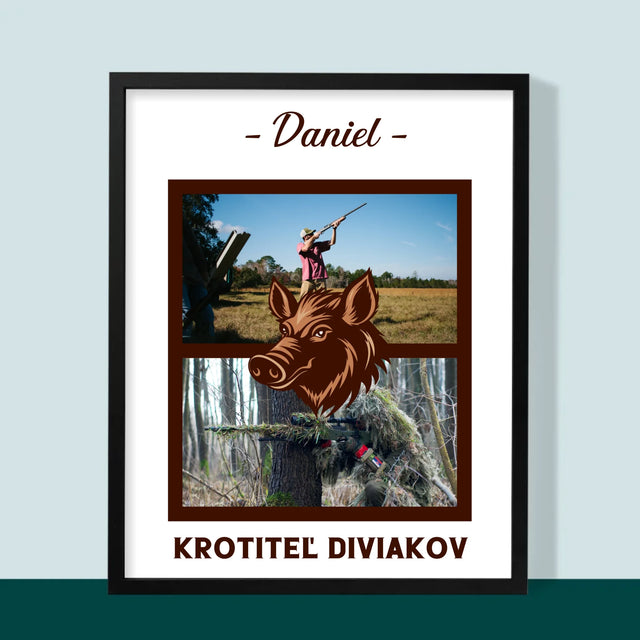 Fotokoláž: Krotiteľ Diviakov - Zarámováná Tlač 30X40 (Vertikálne)