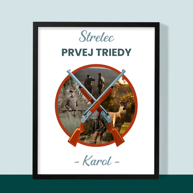 Fotokoláž: Strelec Prvej Triedy - Zarámováná Tlač 30X40 (Vertikálne)