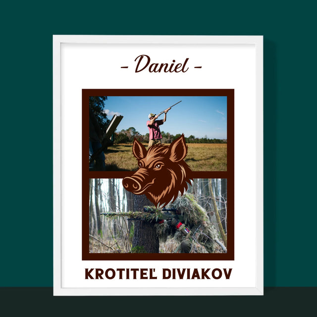 Fotokoláž: Krotiteľ Diviakov - Zarámováná Tlač 30X40 (Vertikálne)