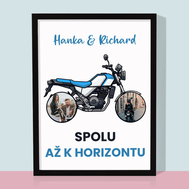 Fotokoláž: Spolu Až K Horizontu - Zarámováná Tlač 30X40 (Vertikálne)