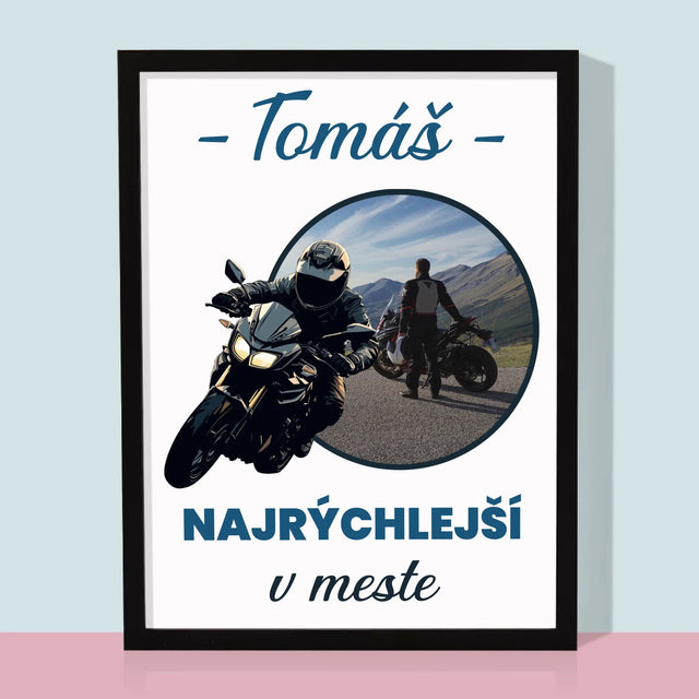 Fotografia A Podpis: Najrýchlejší V Meste - Zarámováná Tlač 30X40 (Vertikálne)