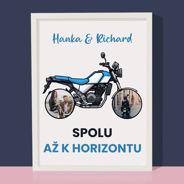 Fotokoláž: Spolu Až K Horizontu - Zarámováná Tlač 30X40 (Vertikálne)