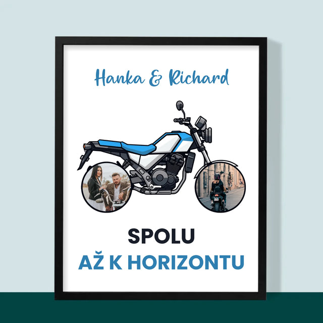 Fotokoláž: Spolu Až K Horizontu - Zarámováná Tlač 30X40 (Vertikálne)