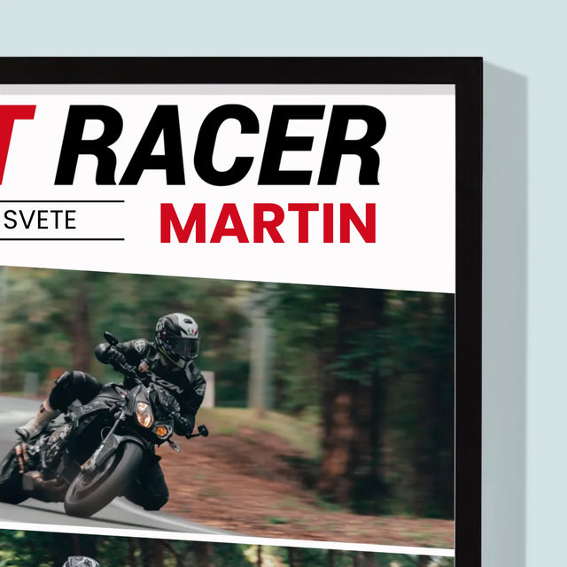 Obálka Časopisu: Best Racer - Zarámováná Tlač 30X40 (Vertikálne)