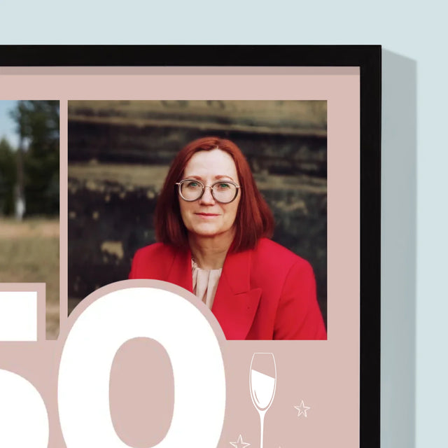 Fotokoláž: 50 Poháriky - Zarámováná Tlač 30X40 (Vertikálne)