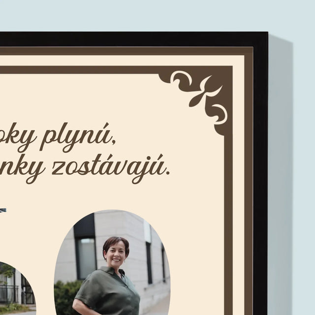 Slovo Z Fotografií: Roky Plynú - Zarámováná Tlač 30X40 (Vertikálne)